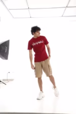 ⁦تيشرت رجالي نص كم حوض قطن - نبيتي⁩ - الصورة ⁦6⁩