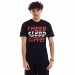 ⁦تيشرت رجالي نص كم حوض قطن  - اسود⁩ - الصورة ⁦7⁩