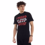 ⁦تيشرت رجالي نص كم حوض قطن  - اسود⁩ - الصورة ⁦6⁩