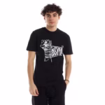 تيشرت رجالي نص كم حوض قطن  - اسود