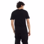 ⁦تيشرت رجالي نص كم حوض قطن  - اسود⁩ - الصورة ⁦6⁩