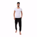 ⁦مجموعه من (2) - نصف كم ممشط 100% قطن صافي - ابيض⁩ - الصورة ⁦5⁩