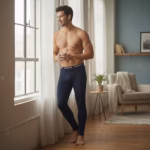 ⁦كلسون رجالي كحلي قطن استرتش⁩ - الصورة ⁦4⁩