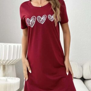 نايت شيرت قطن نص كم استريتش بطبعه -نبيتي