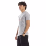 ⁦تيشرت رجالي نص كم حوض قطن  - رصاصي⁩ - الصورة ⁦2⁩