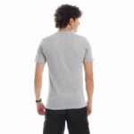 ⁦تيشرت رجالي نص كم حوض قطن  - رصاصي⁩ - الصورة ⁦7⁩