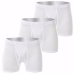 ٣ شورت امبراطور ممشط أبيض متوسط الطول - Mesery