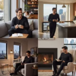 ⁦طقم تدفئه رجالي مبطن - اسود⁩ - الصورة ⁦11⁩