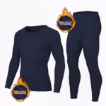 طقم تدفئه رجالي مبطن - كحلي