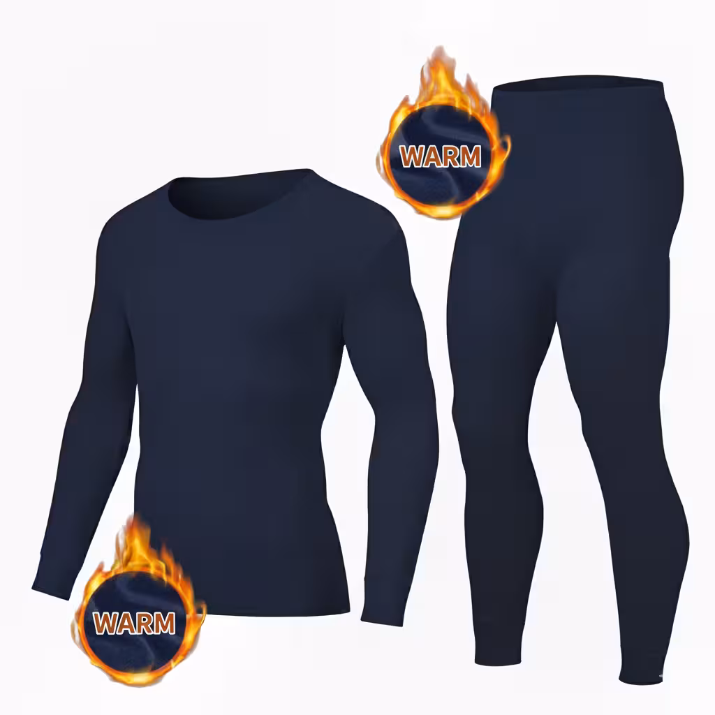 1 طقم تدفئه رجالي مبطن - كحلي - الصورة 1