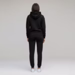 ⁦هودي ساده قطن مبطن من الداخل - اسود⁩ - الصورة ⁦8⁩