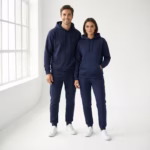 هودي ساده قطن مبطن من الداخل - كحلي