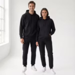 هودي ساده قطن مبطن من الداخل - اسود